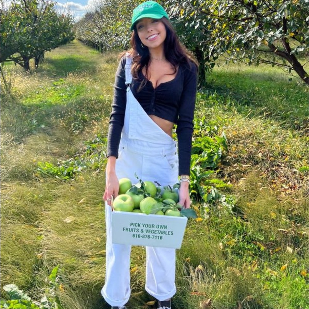 White H&M overalls